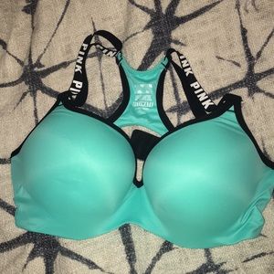 PINK push up sports bra